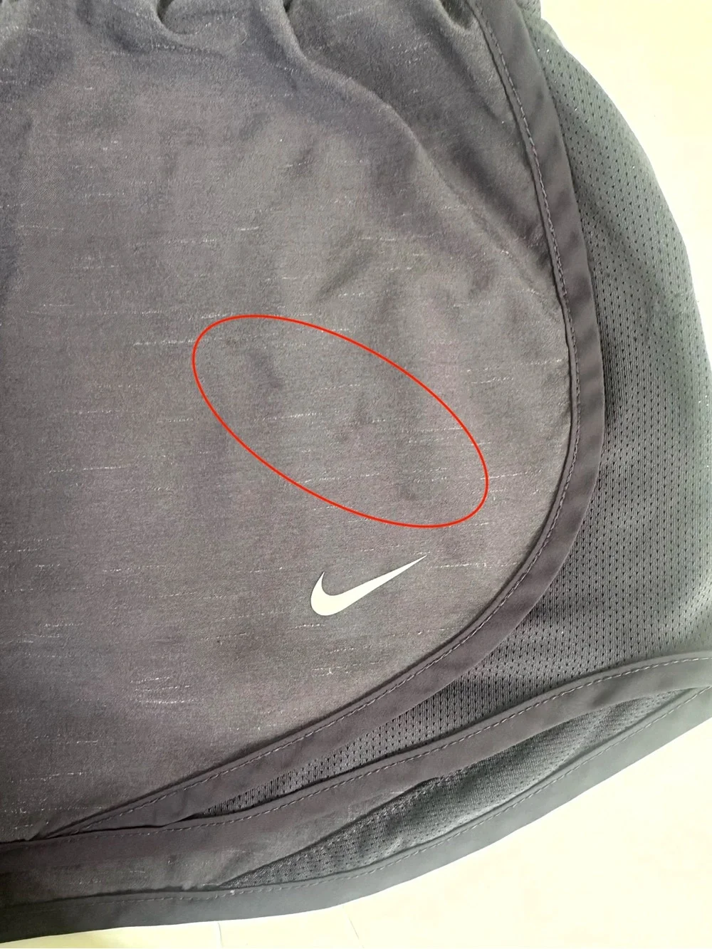 Nike Women's Tempo Dri-Fit Shorts Medium Purple/Gray Lightweight Mid-Rise GUC